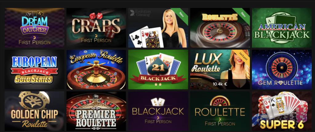 Mit mehreren Varianten zum Spielen wird Ihnen das Live Casino gefallen!
